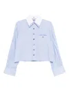 Dice Kayek Striped Button-up Shirt In Blue