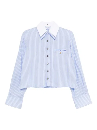 Dice Kayek Striped Button-up Shirt In Blue