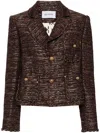 Dice Kayek Tweeded Blazer In Brown