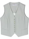 Dice Kayek V-neck Button-up Gilet In Green
