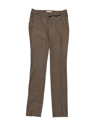 Pre-owned Dice Kayek Virgin Wool Straight Leg Pants In Gray