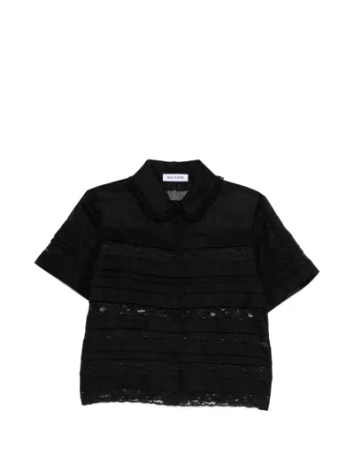 Dice Kayek Voile Lace Paneled Shirt In Black