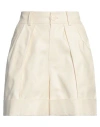 Dice Kayek Woman Shorts & Bermuda Shorts Ivory Size 10 Cotton In White