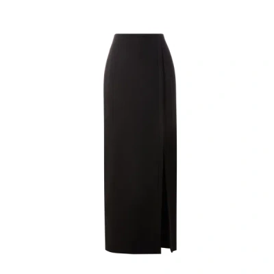 Dice Kayek Wool Midi Skirt In Black