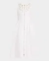 Dice Kayek Sleeveless Zip-front Midi Dress In White