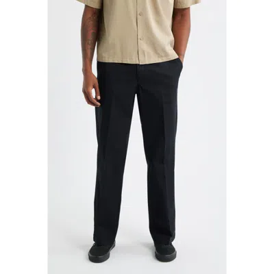 Dickies 247 Flat Front Cotton Work Pants In Black