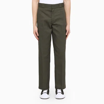 DICKIES DICKIES  874 OLIVE GREEN STRAIGHT-LEG TROUSERS