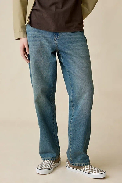 Dickies 958 Baggy Tapered Fit Work Jean In Khaki Tinted Blue, Men's At Urban Outfitters