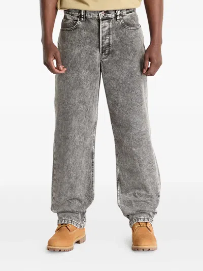 Dickies Acid-wash Denim Trousers In Gray
