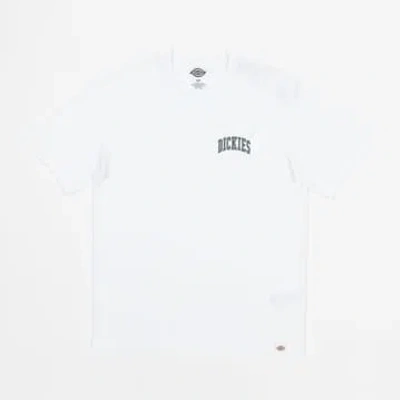 Dickies Aitkin T-shirt In White & Dark Forest