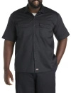 Dickies Big & Tall Performance Twill Work Shirt In Black
