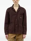 Dickies Button-fastening Logo-patch Jacket In Burgundy