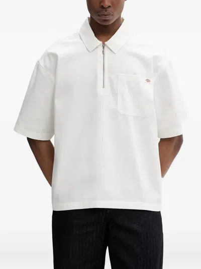 Dickies Cadiz Quarter-zip Polo Shirt In White