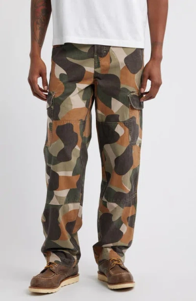 Dickies Camouflage Canvas Cargo Pants In Imperial Green