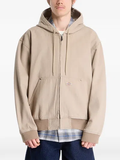 Dickies Canvas Hooded Jacket In Brown