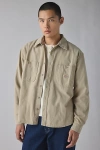 Dickies Canvas Shirt Jacket Top In Tan, Men's At Urban Outfitters In Brown