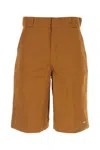Dickies Caramel Polyester Blend Bermuda Shorts In Brown
