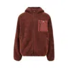 Dickies Fleece Hoodie With Chest And Side Pockets In Brown