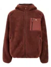 Dickies Fleece Hoodie With Chest And Side Pockets In Brown