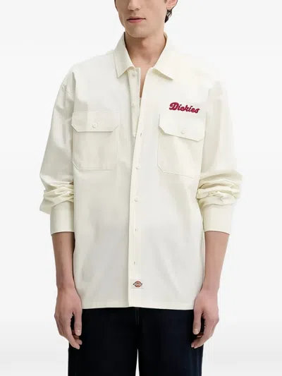 Dickies Chest-pocket Embroidered Shirt In White