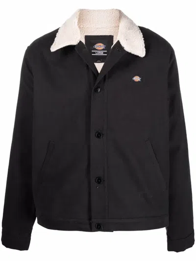 Dickies Construct Boxy Shearling-trim Jacket In Schwarz