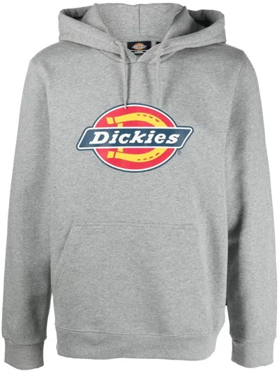 Dickies Construct Logo-print Drawstring Hoodie In Grau