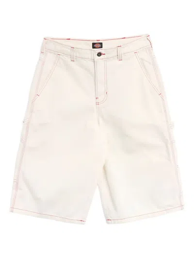 Dickies Contrast-stitch Shorts In White