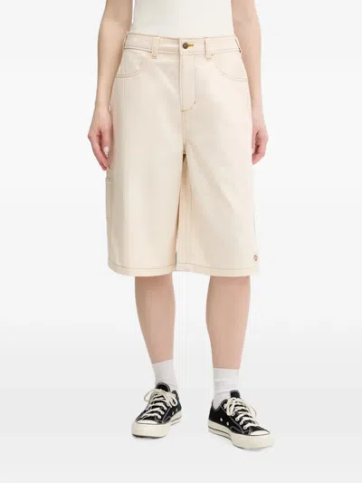 Dickies Contrast-stitch Carpenter Shorts In Neutral