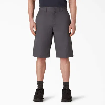 Dickies Cooling Active Waist Flat Front Shorts, 13" In Black