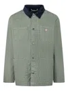 Dickies Green Jacket With Contrast Collar In Green