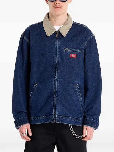 Dickies Corduroy-collar Denim Jacket In Blue