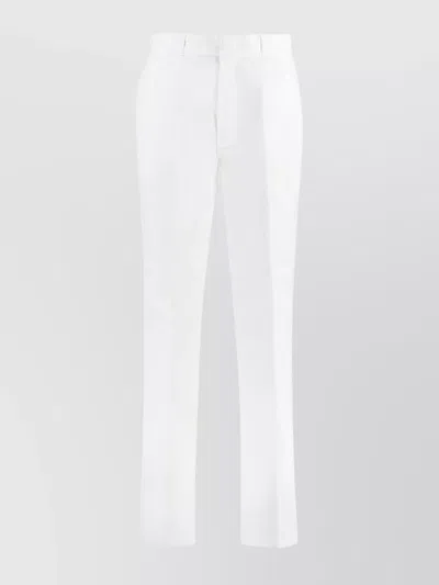 Dickies Cotton Blend Trousers With Pockets And Loops In White
