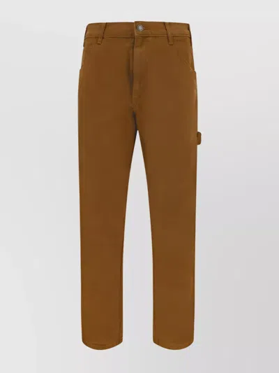 Dickies Cotton Cargo Trousers With Multiple Pockets In Burgundy
