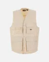 DICKIES DICKIES COTTON VEST CREAM BUTTONED JACKET