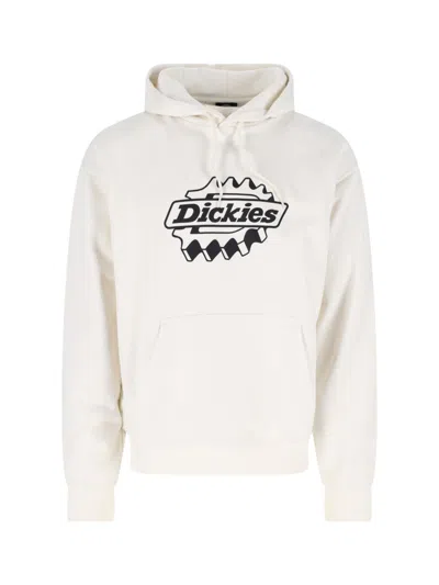 Dickies Cotton-poly Blend Crewneck Sweater In White