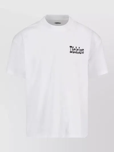 Dickies Crew Neck Shirt Short Sleeves Graphic Print In White