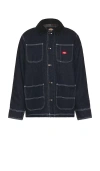 Dickies Denim Blanket Lined Chore Coat In Multi