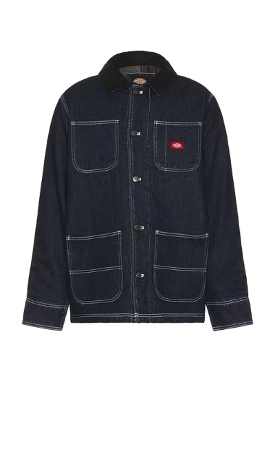 Dickies Denim Blanket Lined Chore Coat In Multi