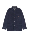 Dickies Denim Chore Coat In Stonewashed Indigo