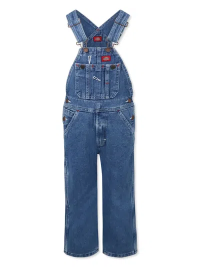 Dickies Kids' Denim Dungarees In Blue