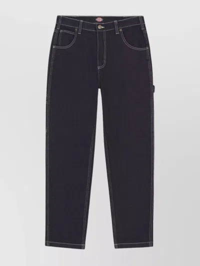 Dickies Denim Trousers Belt Loops In Black