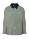 Dickies Green Jacket With Contrast Collar In Gray