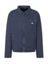 Dickies Navy Blue Jacket With Front Zip In Blue