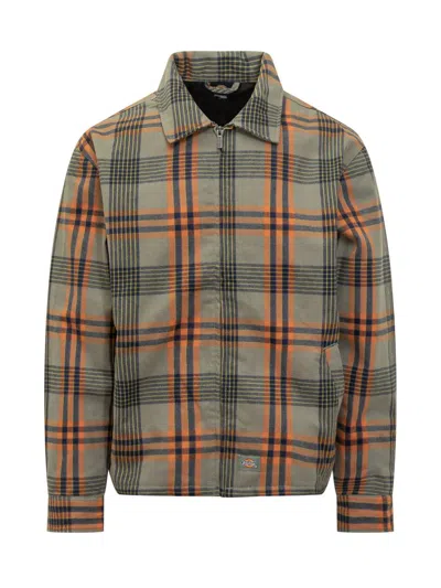 Dickies Petersburg Green And Orange Checkered Jacket In Multi
