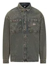 Dickies Distressed Denim Shirt In Gray