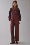 Dickies Double Front Bib Canvas Bib Overall Pant In Red, Women's At Urban Outfitters In Red