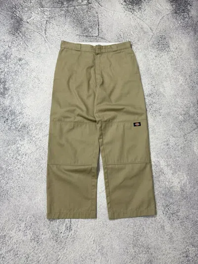Pre-owned Dickies Double Knee Carpenter Cargo Baggy Work Pants Size 34 In Sand