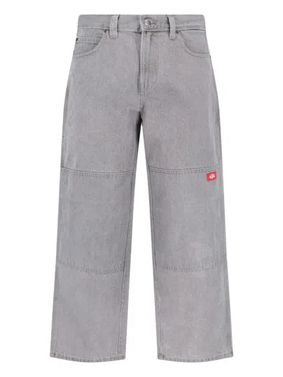 Dickies Double-knee Straight Jeans In Gray