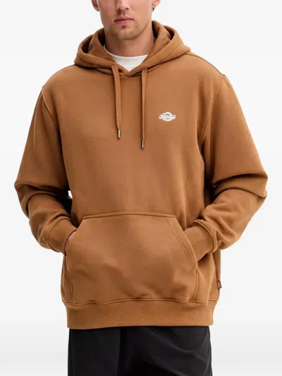 Dickies Drawstring Hooded Sweatshirt In Brown