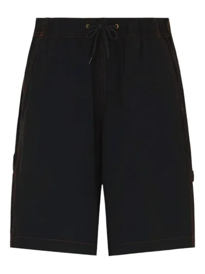 Dickies Drawstring-waist Stitching Shorts In Black
